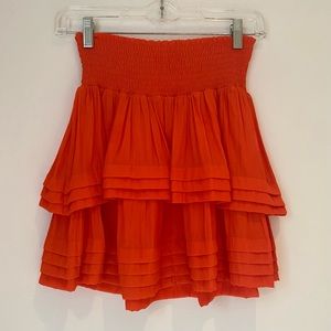Ramy Brook orange mini skirt